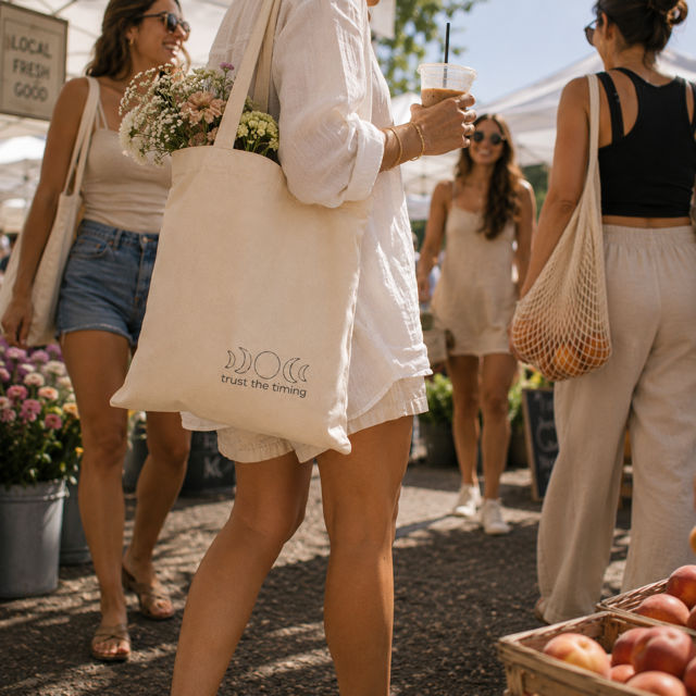 Trust the Timing Canvas Tote