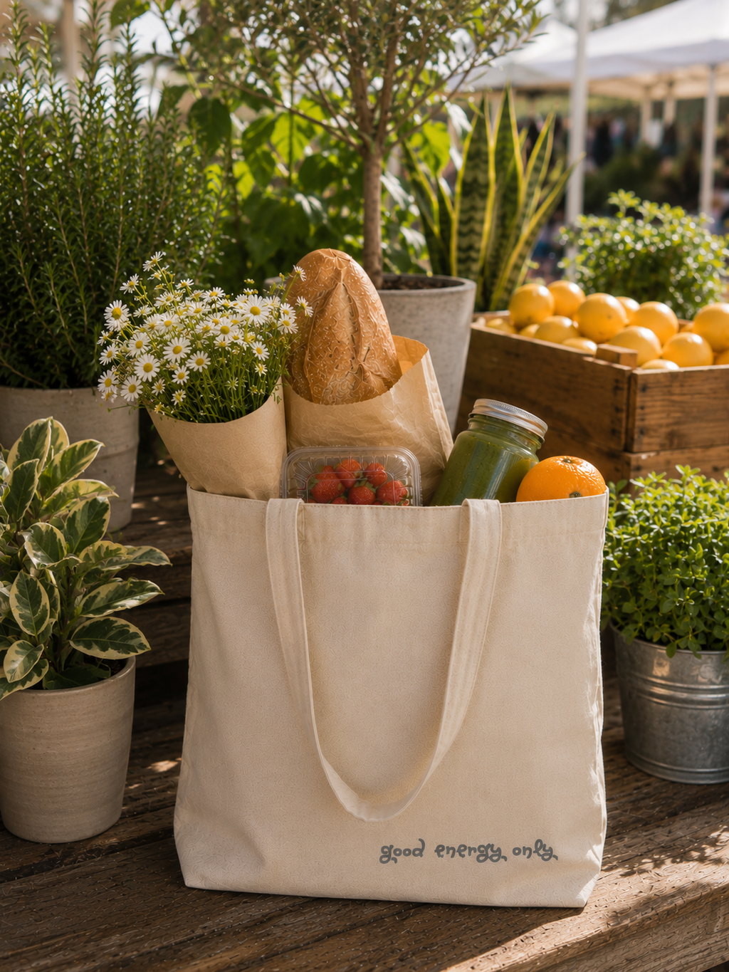 Good Energy Canvas Tote